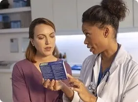 Vet explaining product